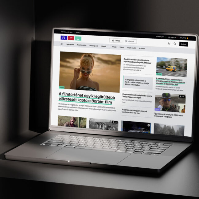 A laptop displaying the RTL website homepage